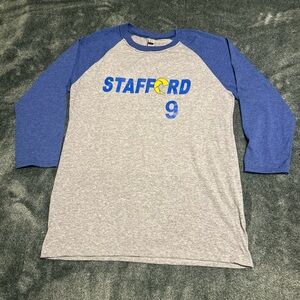 LA Rams Matthew Stafford #9 women’s 3/4 sleeve medium shirt